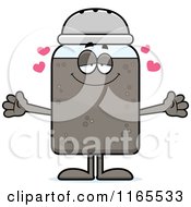 Cartoon Of A Waving Pepper Shaker Mascot Royalty Free Vector Clipart