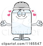 Cartoon Of A Loving Salt Shaker Mascot Royalty Free Vector Clipart