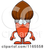 Cartoon Of A Happy Paintbrush Mascot Royalty Free Vector Clipart