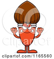 Cartoon Of A Mad Paintbrush Mascot Royalty Free Vector Clipart by Cory Thoman
