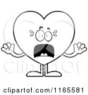 Poster, Art Print Of Black And White Scared Heart Card Suit Mascot
