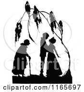 Poster, Art Print Of Silhouetted Couple Under A Tree