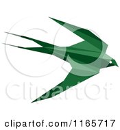 Green Origami Hummingbird 5