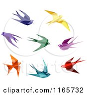 Poster, Art Print Of Origami Hummingbirds 4