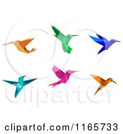 Poster, Art Print Of Origami Hummingbirds 5