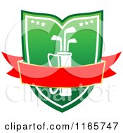 Poster, Art Print Of Green And Red Heraldic Golf Design 6