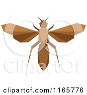 Poster, Art Print Of Brown Origami Wasp
