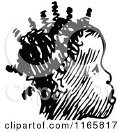 Clipart Of A Retro Vintage Black And White African Girl In Profile Royalty Free Vector Illustration by Prawny Vintage
