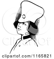 Clipart Of A Retro Vintage Black And White Soldier Girl Royalty Free Vector Illustration by Prawny Vintage