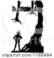 Poster, Art Print Of Silhouetted Boy In The Woods Near A Castle
