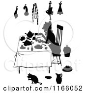 Poster, Art Print Of Silhouetted Lady Sitting At A Table
