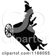 Poster, Art Print Of Silhouetted Old Woman In A Ricksaw