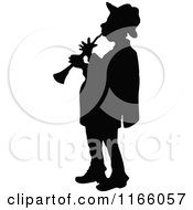 Poster, Art Print Of Silhouetted Male Musician Playing A Horn