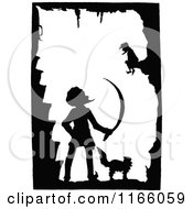 Poster, Art Print Of Silhouetted Cat And Men In A Cave