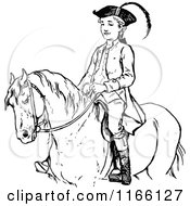 Poster, Art Print Of Retro Vintage Black And White Boy On A Horse