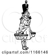 Poster, Art Print Of Retro Vintage Black And White Soldier Girl Selling Fudge