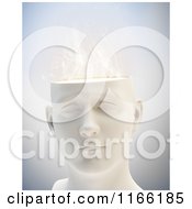 Poster, Art Print Of 3d Male Head With Smoke