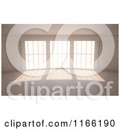 Poster, Art Print Of 3d Room Interior With A Wall Of Windows