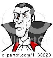Cartoon Of A Dracula Vampire Avatar Royalty Free Vector Clipart by Cartoon Solutions