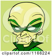 Cartoon Of A Dr Naughty Villain Avatar On Green Royalty Free Vector Clipart