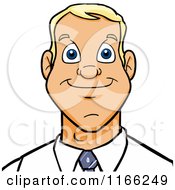 Cartoon Of A Blond Business Man Avatar Royalty Free Vector Clipart