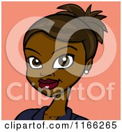 Cartoon Of An Indian Woman Avatar On Pink Royalty Free Vector Clipart