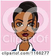Cartoon Of An Indian Woman Avatar On Pink 3 Royalty Free Vector Clipart by Cartoon Solutions