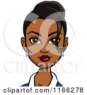 Cartoon Of An Indian Woman Avatar 3 Royalty Free Vector Clipart