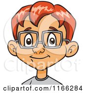 Poster, Art Print Of Red Haired Bespectacled Boy Avatar
