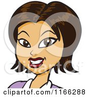 Cartoon Of An Asian Woman Avatar 2 Royalty Free Vector Clipart