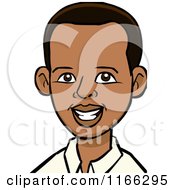 Cartoon Of A Young Black Man Avatar Royalty Free Vector Clipart