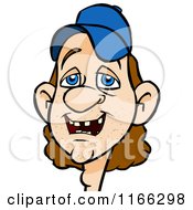 Cartoon Of A Man With Missing Teeth Wearing A Baseball Cap Avatar Royalty Free Vector Clipart