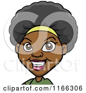 Cartoon Of A Black Woman Avatar 3 Royalty Free Vector Clipart
