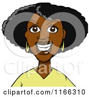 Cartoon Of A Black Woman Avatar 2 Royalty Free Vector Clipart