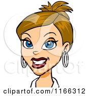 Cartoon Of A Dirty Blond Woman Avatar Royalty Free Vector Clipart