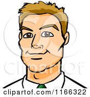 Cartoon Of A Dirty Blond Business Man Avatar Royalty Free Vector Clipart
