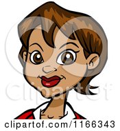 Cartoon Of A Hispanic Woman Avatar Royalty Free Vector Clipart