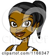 Cartoon Of An Indian Woman Avatar 2 Royalty Free Vector Clipart