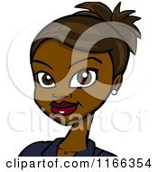 Cartoon Of An Indian Woman Avatar Royalty Free Vector Clipart