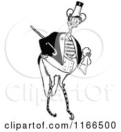 Clipart Of A Retro Vintage Black And White Woggle Man Royalty Free Vector Illustration
