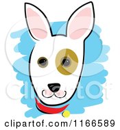 Poster, Art Print Of Cute Dog Head With A Spot Around The Eye