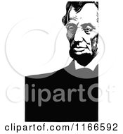 Retro Vintage Black And White Abraham Lincoln With Copyspace