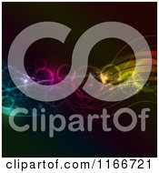 Poster, Art Print Of Background Of Light Flares And Music Notes On Black