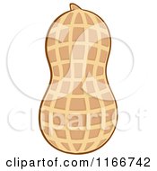 Cartoon Of A Peanut Royalty Free Vector Clipart