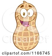 Cartoon Of A Peanut Character Royalty Free Vector Clipart