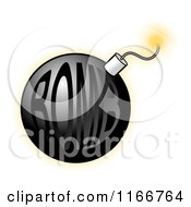 Cartoon Of A Lit Bomb With Glowing Light Royalty Free Clipart