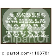 Clipart Of Vintage Letters On A Chalkboard Royalty Free Vector Illustration