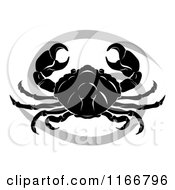 Poster, Art Print Of Black And White Horoscope Zodiac Astrology Cancer Crab And Symbol