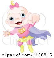 Poster, Art Print Of Super Baby Girl Flying