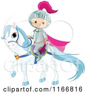 Poster, Art Print Of Fairy Tale Knight Boy On Horseback